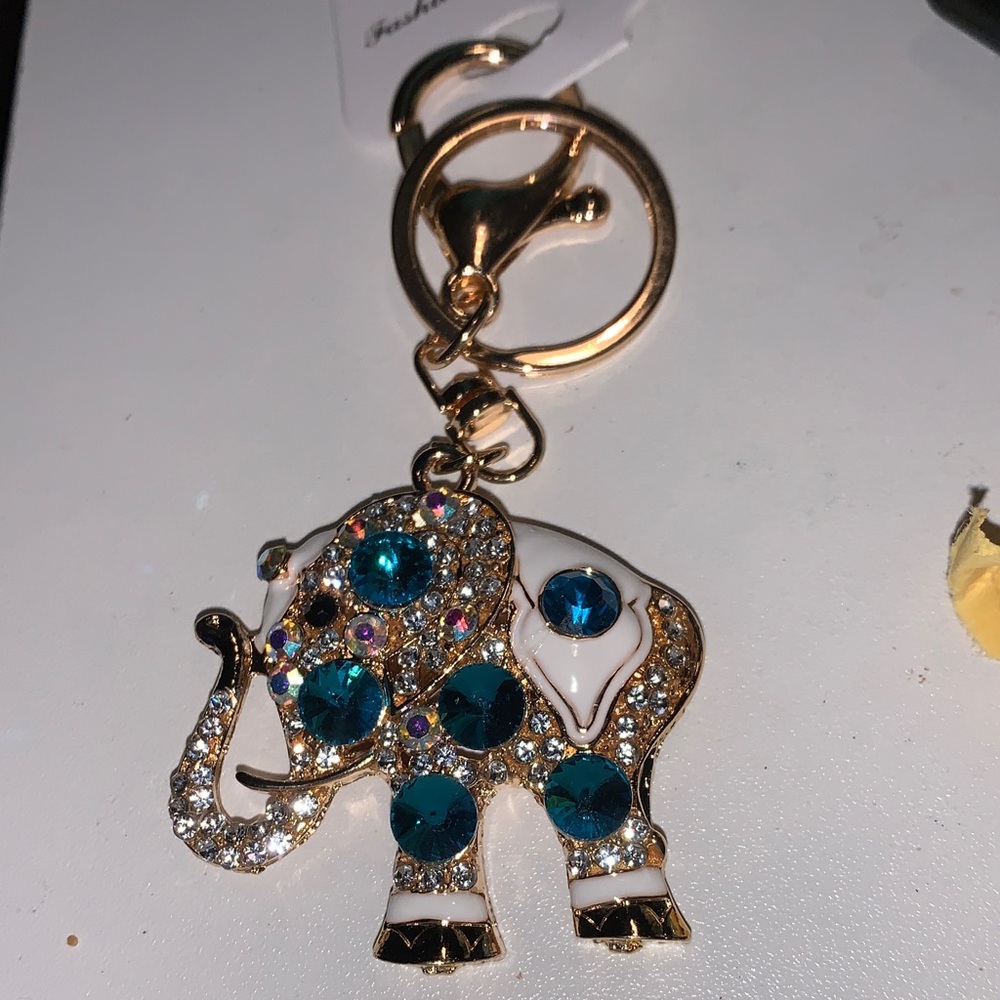 elephant bag/purse charm keychain